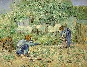 Vincent Van Gogh First Steps, after Millet oil on canvas